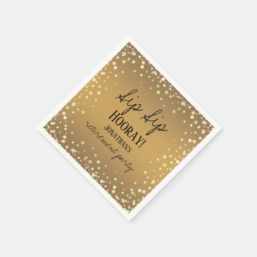 Sip Sip Hooray Herzlichen Glückwunsch Ruhestand Serviette (Ecke)