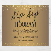 Sip Sip Hooray Herzlichen Glückwunsch Ruhestand We Bierflaschenetikett (Einzelnes Label)