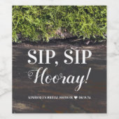 Sip Sip Hooray Hochzeit oder Brautparty Weinetikett (Einzelnes Label)