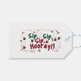Sip, Sip, Hooray, Holiday Ansammlung Design! Geschenkanhänger