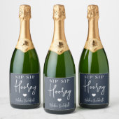 Sip Sip Hooray Junggeselinnen-Abschied Gevor Schaumweinetikett (Flaschen)