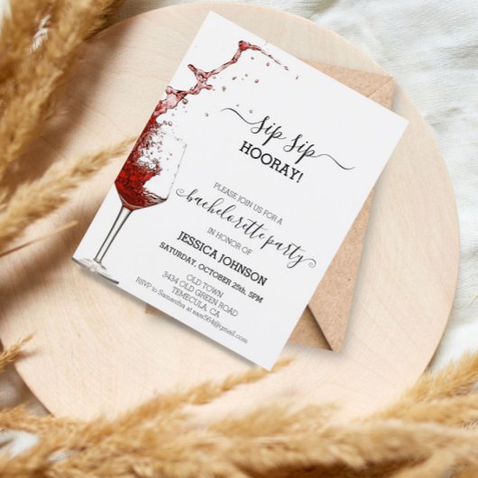 Sip Sip Hooray Junggeselinnen-Abschied Wein