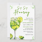 Sip Sip Hooray Margarita Cocktail Brautparty Einladung (Vorderseite)