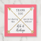 Sip Sip Hooray Margarita Pfeile Pink Brautparty Geschenkanhänger (Rückseite)