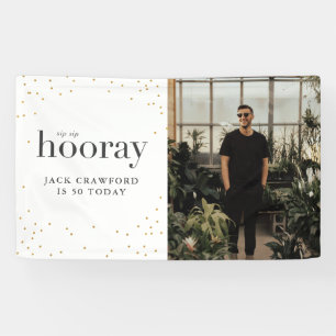 Sip sip Hooray moderne, elegante Geburtstagsparty Banner