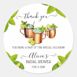 Sip, Sip, Hooray! Moskau Mule Brautparty Gefallen Runder Aufkleber