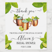 Sip, Sip, Hooray! Moskauer Maultier-Brautparty Weinetikett (Einzelnes Label)