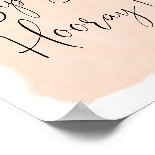 Sip Sip Hooray Orange Citrus Brautparty Zeichen Poster (Ecke)