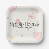 Sip Sip Hooray-Papierteller Pappteller (Vorderseite)