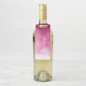 Sip Sip Hooray personalisierte Hochzeit abstrakt r Flaschenanhänger (Auf Flasche)