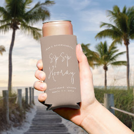 Sip Sip Hooray Personalisierter Junggeselinnen-Abs Selters Dosenkühler