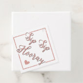 Sip Sip Hooray Rose Gold Brautparty Weinflasche Geschenkanhänger (Beispiel)