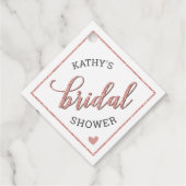 Sip Sip Hooray Rose Gold Brautparty Weinflasche Geschenkanhänger (Rückseite)