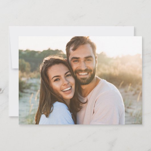 Sip Sip Hooray Schwarz-weiß 2 Foto Verlobung Einladung (Rückseite)