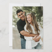 Sip Sip Hooray Schwarz-weißes Foto Couple Dusche Einladung (Rückseite)