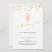 Sip Sip Hooray Shower oder Engagement Party Einladung (Vorderseite)