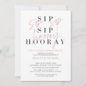 Sip Sip Hooray Simple Foto Virtual Polterabend Einladung (Vorderseite)