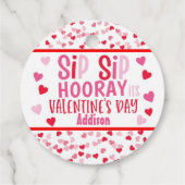 Sip SIp Hooray Strohvalentin Gunst Round Geschenkanhänger (Rückseite)