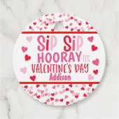 Sip SIp Hooray Strohvalentin Gunst Round Geschenkanhänger (Vorderseite)