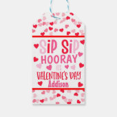 Sip SIp Hooray Strohvalentin zugunsten Round Favor Geschenkanhänger (Rückseite)