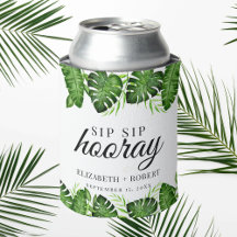 Sip Sip Hooray Tropical Watercolor Hochzeit Sommer