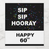 SIP SIP HOORAY Weinetikett (Einzelnes Label)
