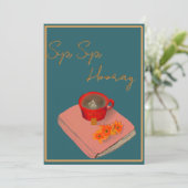 Sip Sip Hurra Klappkarte Karte (Stehend Vorderseite)