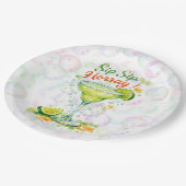 Sip Sip Sip Horray Bubbles Birthday Party Pappteller (Schrägansicht)