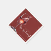 Sip, sip, stündlich Wein Degustation Brautparty Serviette (Ecke)