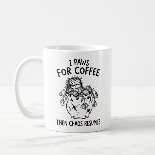 Sip Sloth Coffee Magic Klassischer Becher Kaffeetasse (Links)