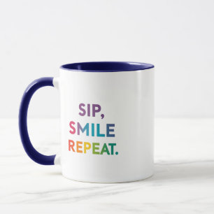 Sip, Smile, Repeat – Combo-Tasse 11 oz Tasse