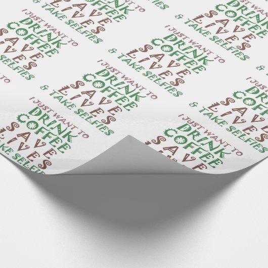 Sip, Snap, Rett: Coffee Enthusiast's Collection Geschenkpapier (Ecke)