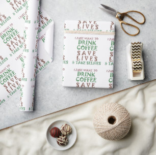 Sip, Snap, Save: Kaffee-Enthusiasten-Sammlung Geschenkpapier
