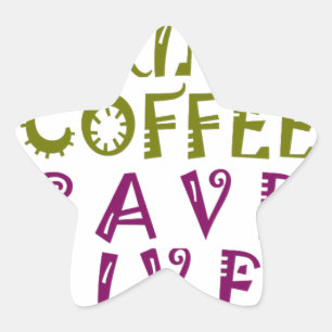 Sip, Snap Wiederholen Kaffeine-Selfies jagen Desig Stern-Aufkleber