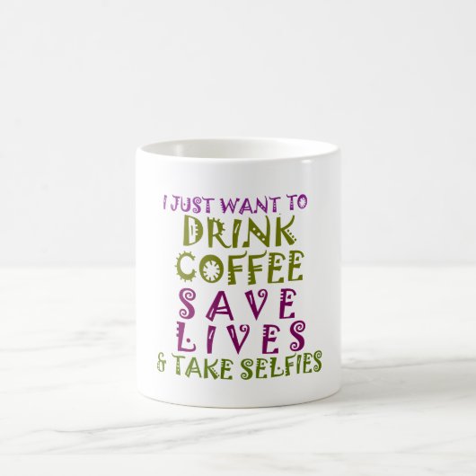 Sip, Snap Wiederholung Chasing Koffein Selbstheilt Kaffeetasse (Mittel)