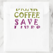 Sip, Snap Wiederholung Chasing Koffein Selbstheilt Rechteckiger Aufkleber (Tasche)