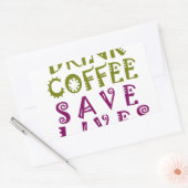 Sip, Snap Wiederholung Chasing Koffein Selbstheilt Rechteckiger Aufkleber (Umschlag)