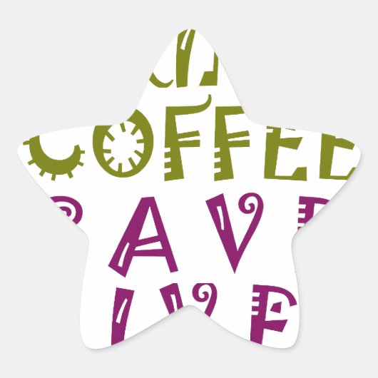 Sip, Snap Wiederholung Chasing Koffein Selbstheilt Stern-Aufkleber (Vorderseite)