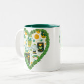 Sip some Luck: Herzgestalterische St Patrick's Day Zweifarbige Tasse (Vorderseite Links)