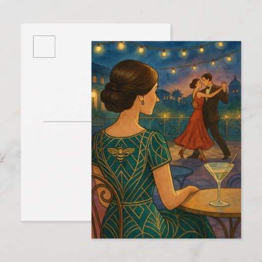 Sip. Sparkle. Repeat. Postkarte (Vorne/Hinten)