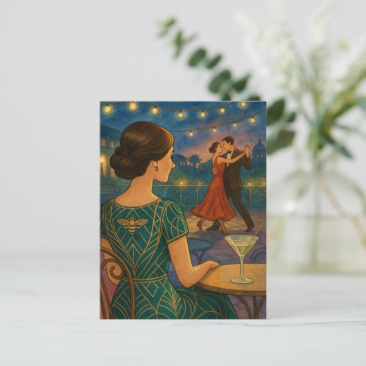 Sip. Sparkle. Repeat. Postkarte (Stehend Vorderseite)