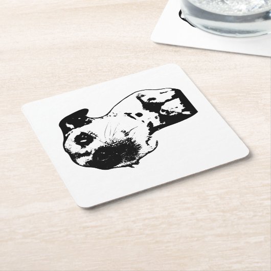 Sip, Stress nicht Rechteckiger Pappuntersetzer (angewinkelt)