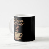 Sip Svor Wiederholung - Retro Coffee Lover Geschen Kaffeetasse (Vorderseite Links)