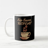 Sip Svor Wiederholung - Retro Coffee Lover Geschen Kaffeetasse (Links)