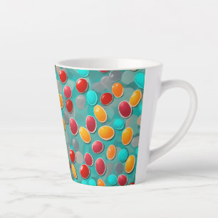 "Sip Sweetness: Farbenfrohe Jelly Bean Art Latte M Milchtasse