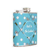 Sip & Swing – Hellblaue Golfclub-Flasche Flachmann (Rechts)