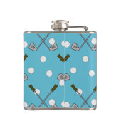 Sip & Swing – Hellblaue Golfclub-Flasche Flachmann (Rückseite)