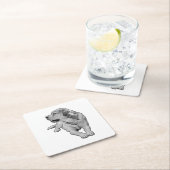 Sip Time, Little Spark Rechteckiger Pappuntersetzer (Vor Ort)