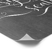 Sip und Be-Wedding-Table-Zeichen Poster (Ecke)