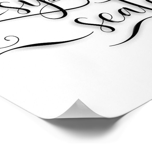 Sip und Be-Wedding-Table-Zeichen Poster (Ecke)